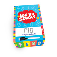 Cyfry. Karty do kaligrafii z pisakiem suchościeralnym; seria Idę do szkoły -  - książka