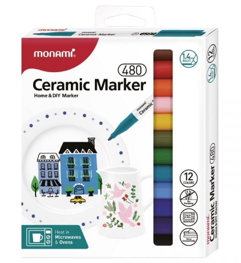 Markery do ceramiki Ceramic marker B 480 12 kol. MonAmi (2051059512) -  - książka