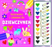 Kolorowanka z zadaniami dla dziewczynek - zbiorowa praca - książka