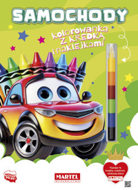 Kolorowanka Samochody z kredką i naklejkami - Salamon Katarzyna - książka