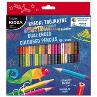 Kredki dwustronne trójkątne, 48 kolorów (DRF-080335) -  - książka