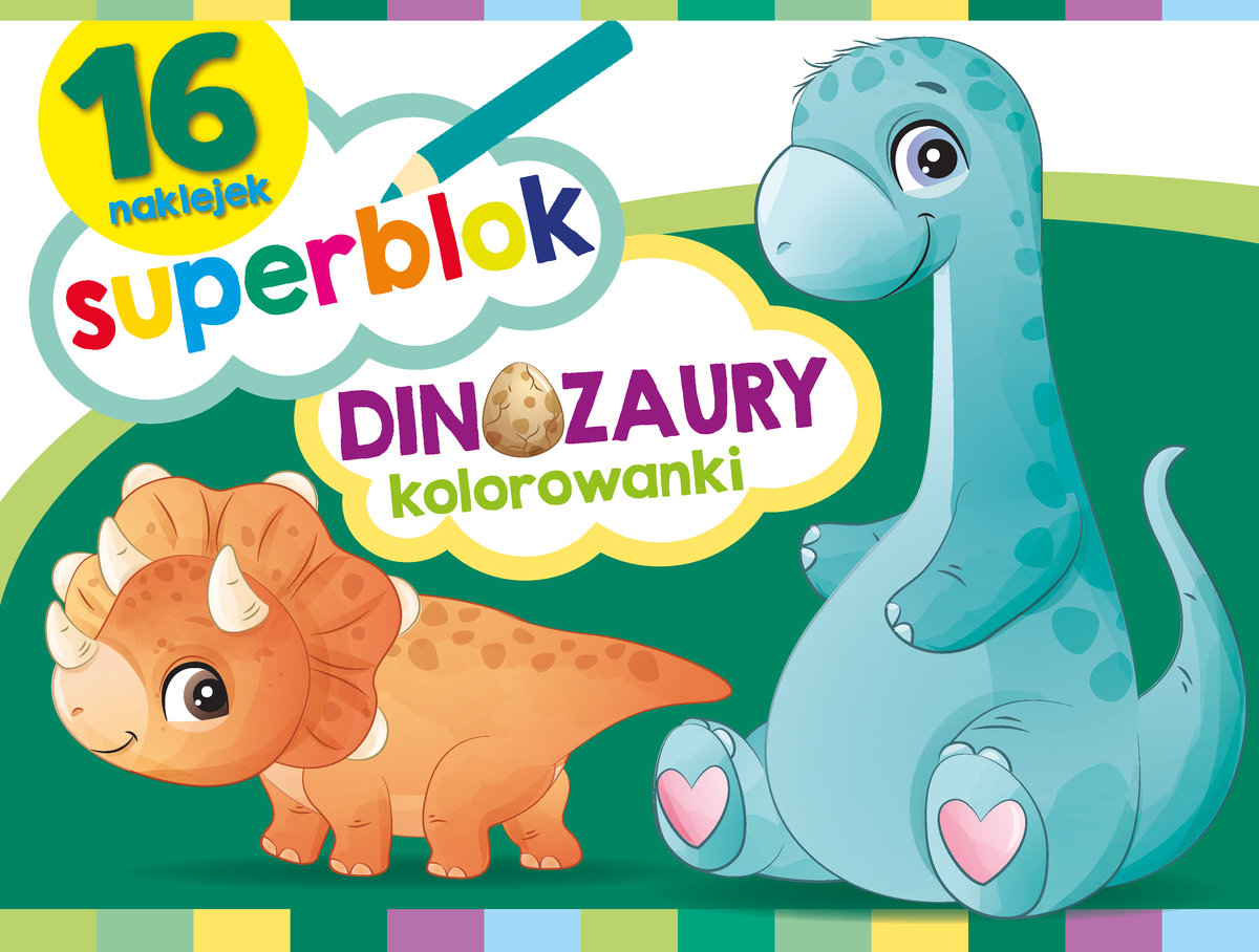 Superblok. Dinozaury Kolorowanki - zbiorowa praca - książka