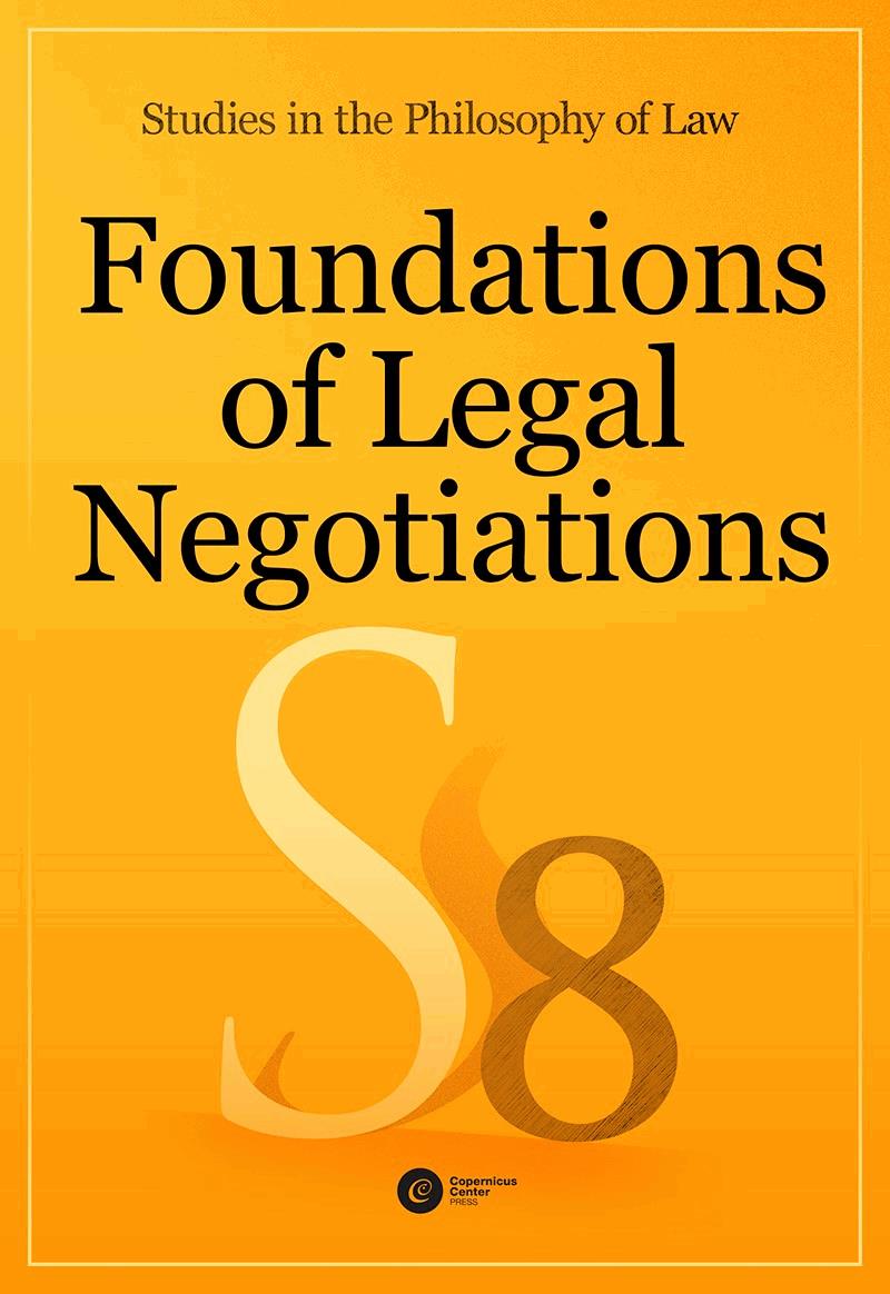 Okładka:Foundations of Legal Negotiations. Studies in the Philosophy of Law vol. 8 