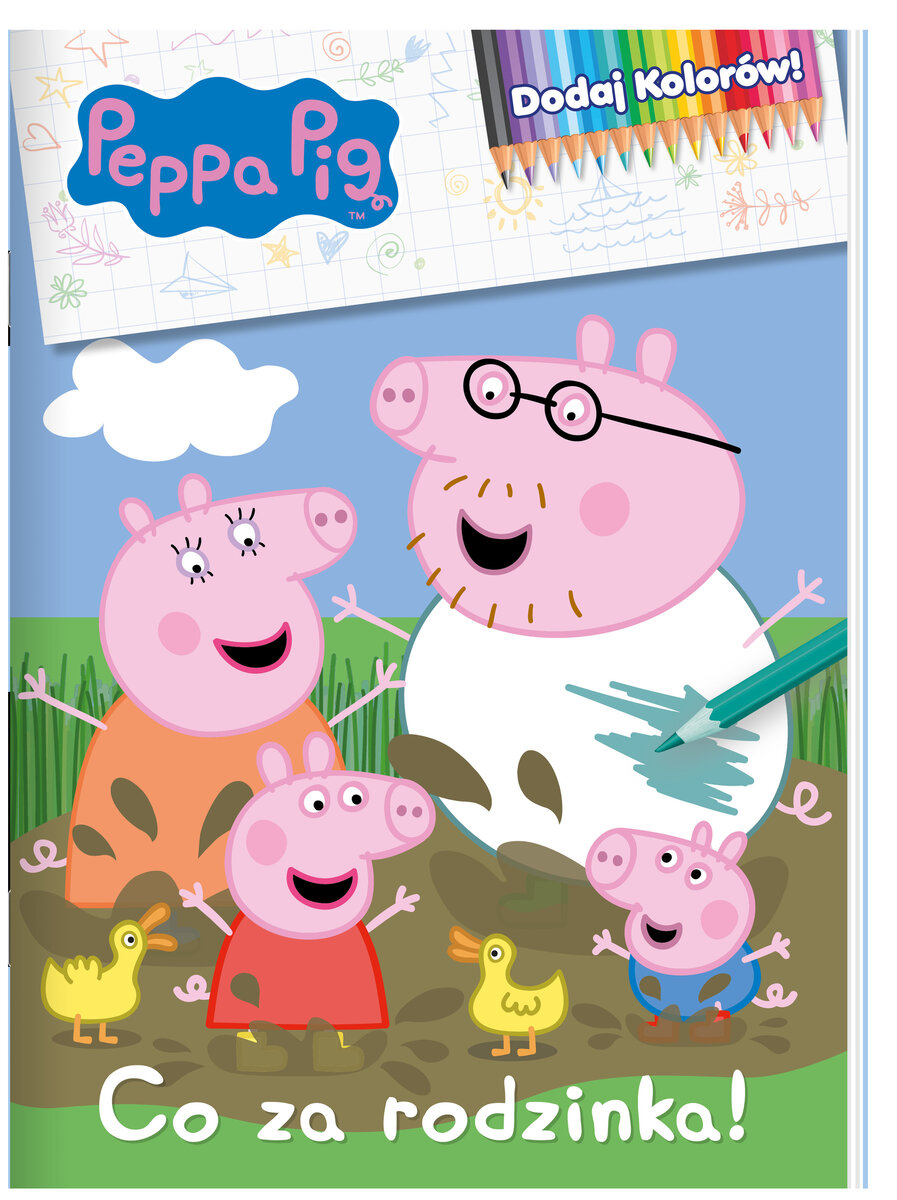 Peppa Pig. Dodaj kolorów! nr 6 Co za rodzinka! - zbiorowa praca - książka