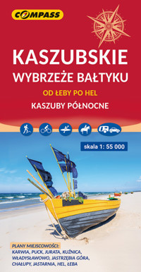 Kaszubskie wybrzeże Bałtyku - od Łeby po Hel. Mapa turystyczna w skali 1:55 000 - zbiorowa praca - książka
