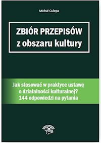 Zbiór przepisów z obszaru kultury - Michał Culepa - książka