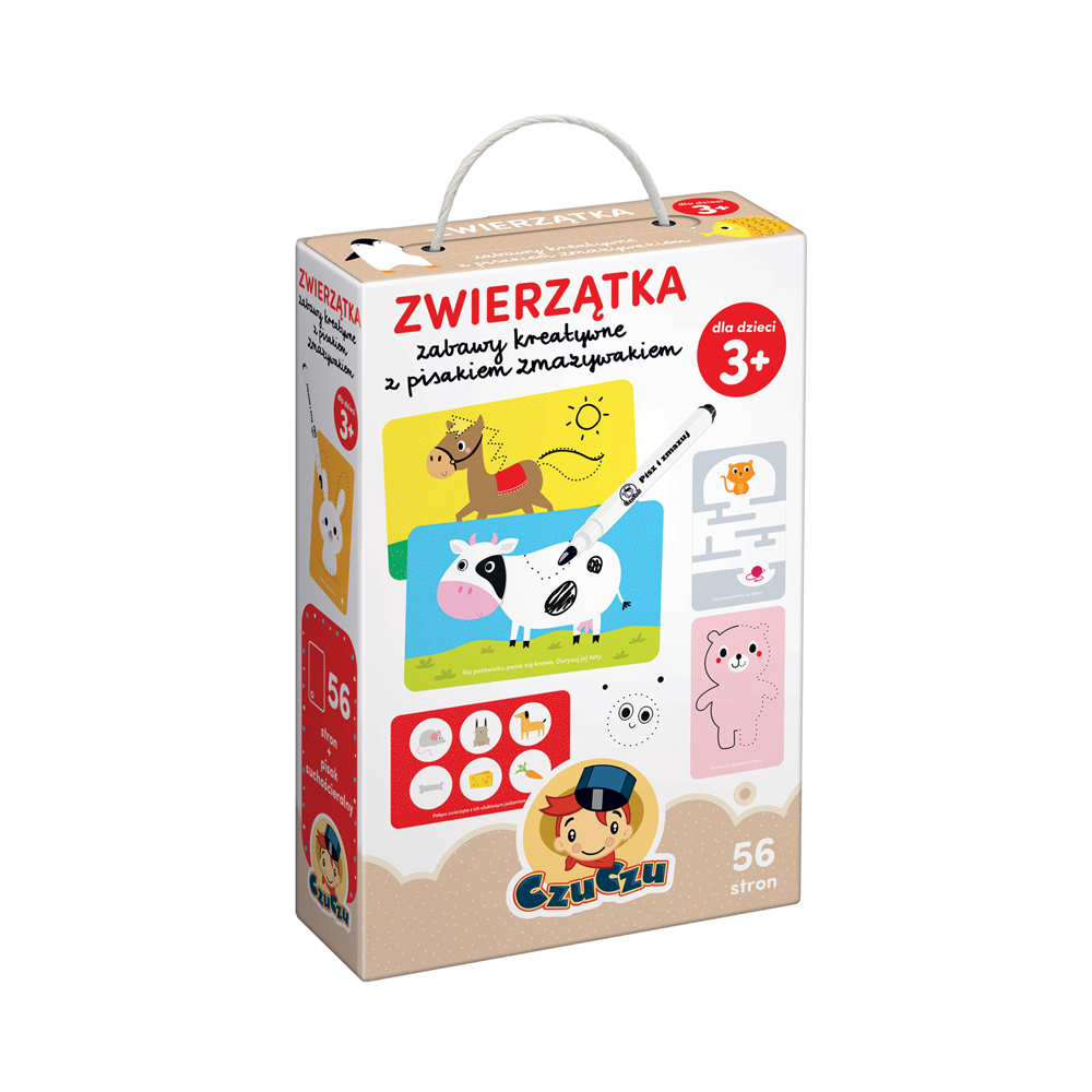 CzuCzu Zwierzątka Zabawy kreatywne z pisakiem zmazywakiem 3+ -  - książka