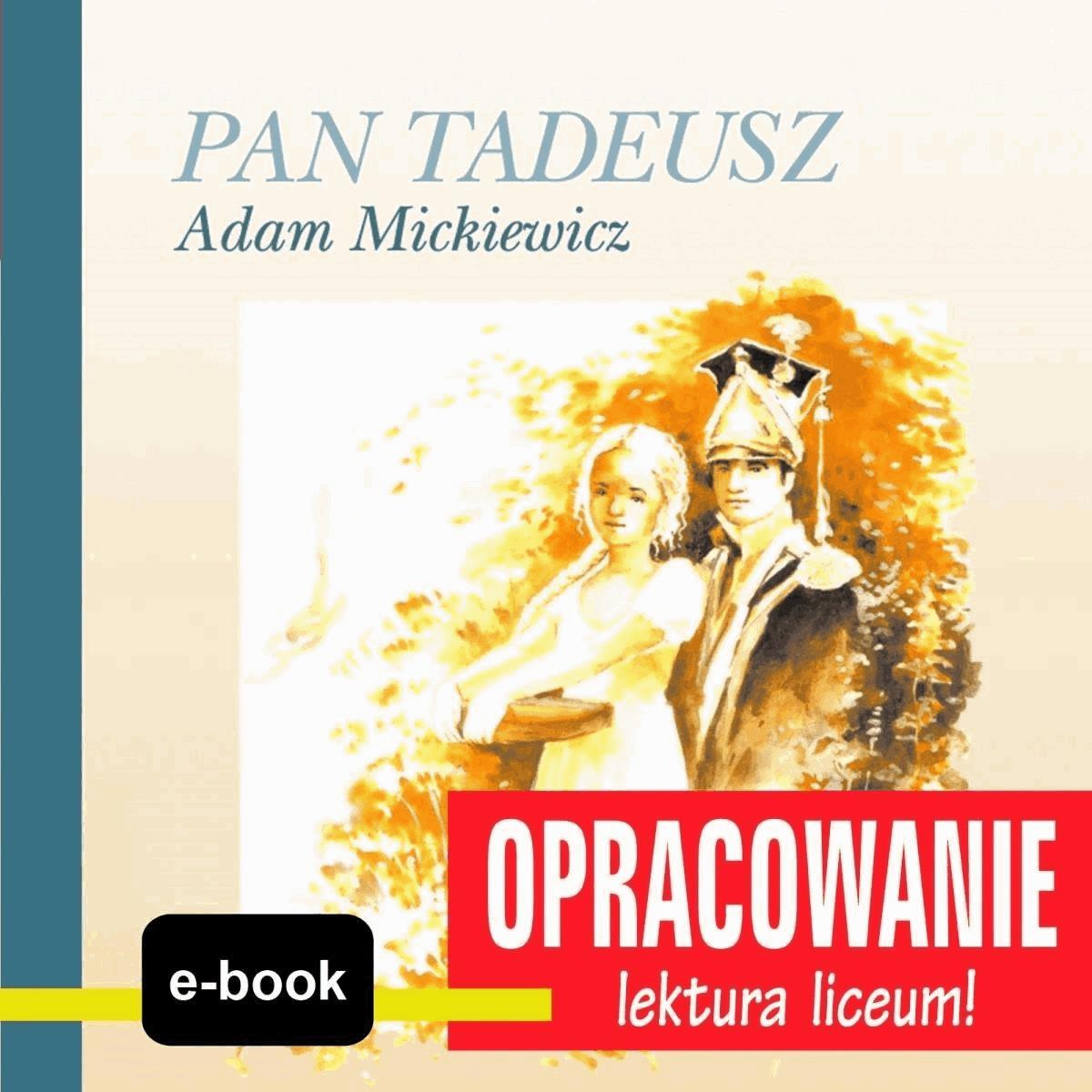 Okładka:Pan Tadeusz (Adam Mickiewicz) - opracowanie 