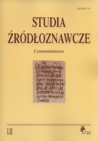 Studia źródłoznawcze Tom 52 - - książka