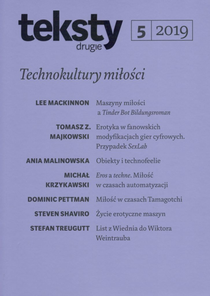 Teksty Drugie. Technokultury miłości