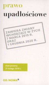 Prawo upadłościowe (luty 2019) - Agnieszka Kaszok - książka