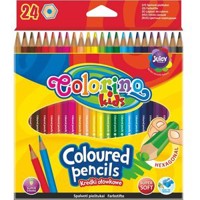 Kredki ołówkowe heksagonalne Colorino Kids, 24 kolory (14700PTR) -  - książka