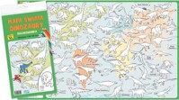 Mapa świata. Dinozaury. Kolorowanka XL - kolor - zbiorowa praca - książka