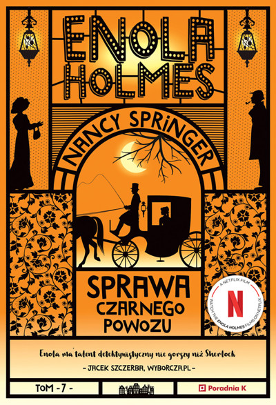 Okładka książki Enola Holmes. Sprawa czarnego powozu
