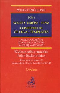 Wzory umów i pism z CD Compendium of Legal Templates Tom 6 - Jacek Bogudziński - książka