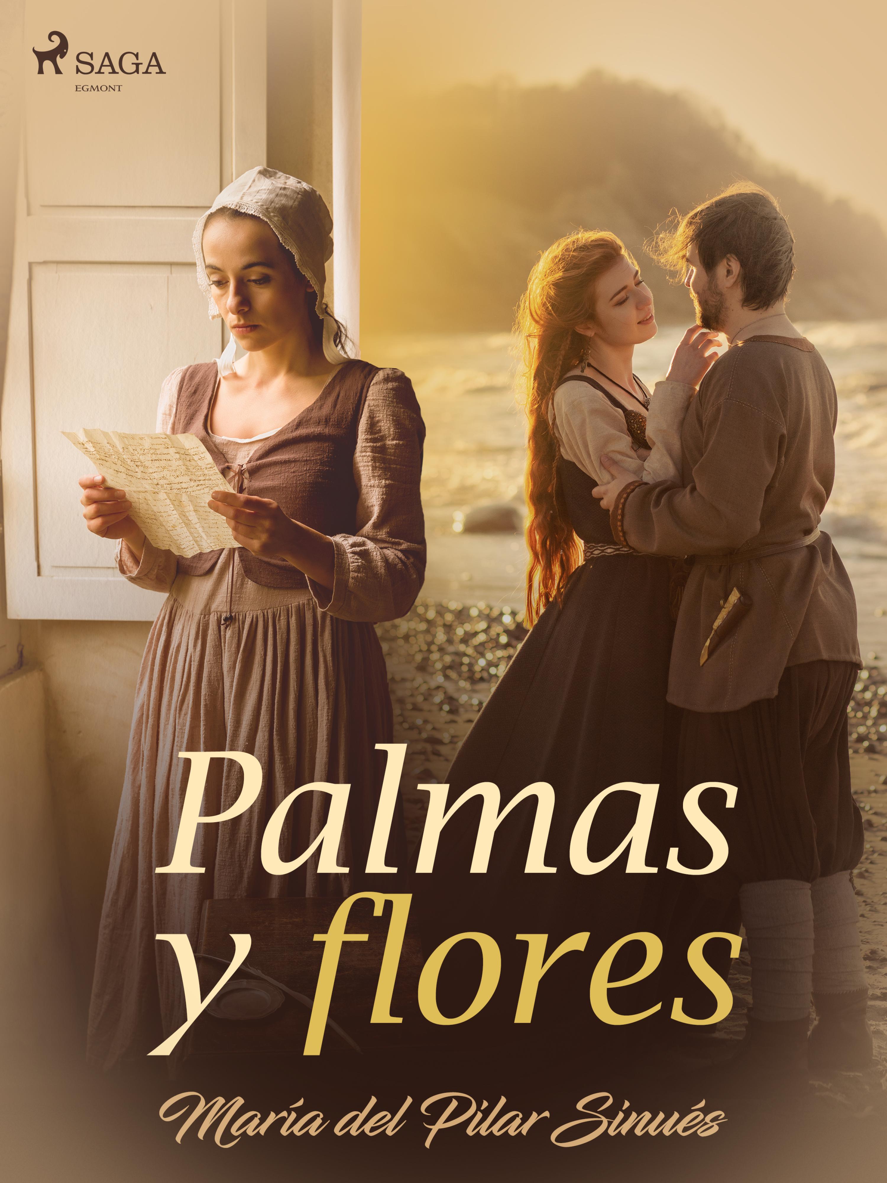 Palmas y flores
