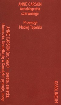 Autobiografia czerwonego - Carson Anne - książka