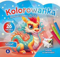 Kolorowanka z tatuażami FLUO Smoki -  - książka