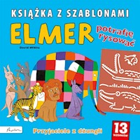 Elmer Przyjaciele z dżunglii Książka z szablonami - McKee David - książka
