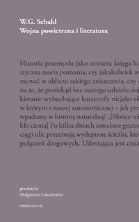 Wojna powietrzna i literatura - Sebald W.G. - książka